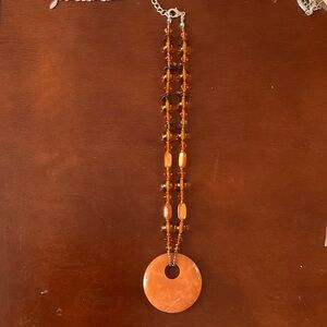 Elegant Orange Beaded Necklace